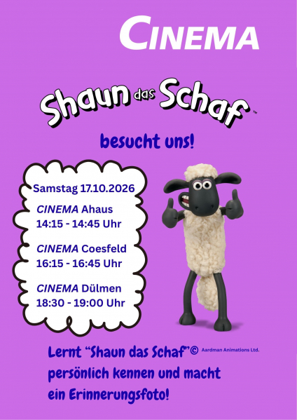 Bild: SHAUN DAS SCHAF kommt zu uns!